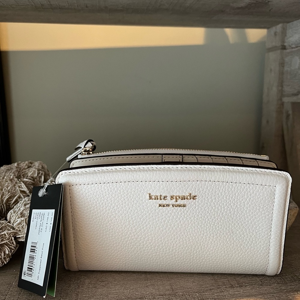 KATE SPADE Pebbled Leather Slim Wallet